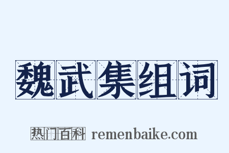 魏武集组词是什么意思的图片
